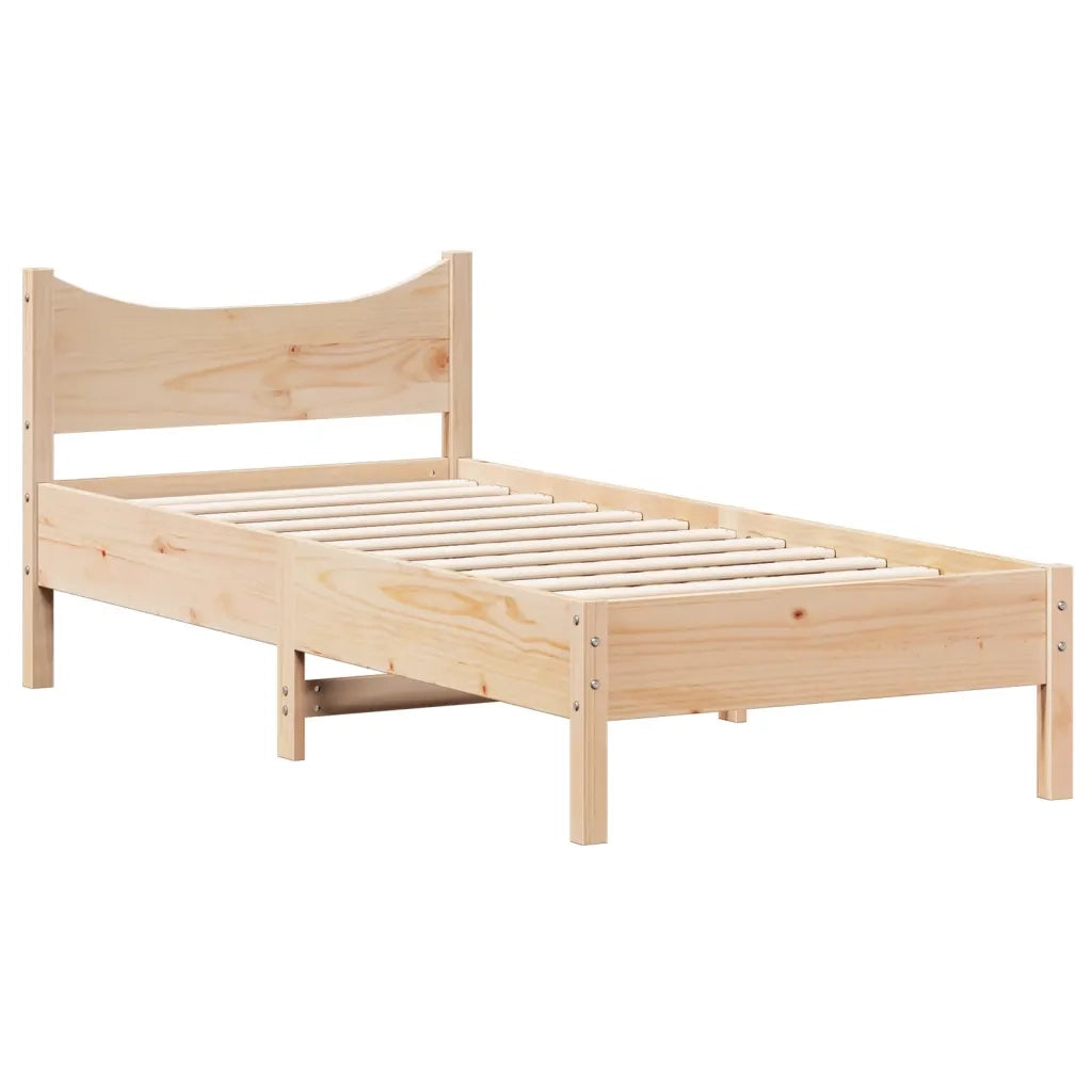 Letto senza Materasso 75x190 cm in Legno Massello Pino