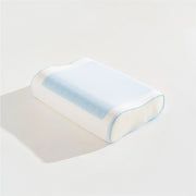Cuscino Bambini Memory Foam Doppia Onda 45x31 cm (Altezza 10/7 cm) con Gel Rinfrescante Atossico – Supporto Testa e Collo, Traspirante, Federa Sfoderabile Lavabile