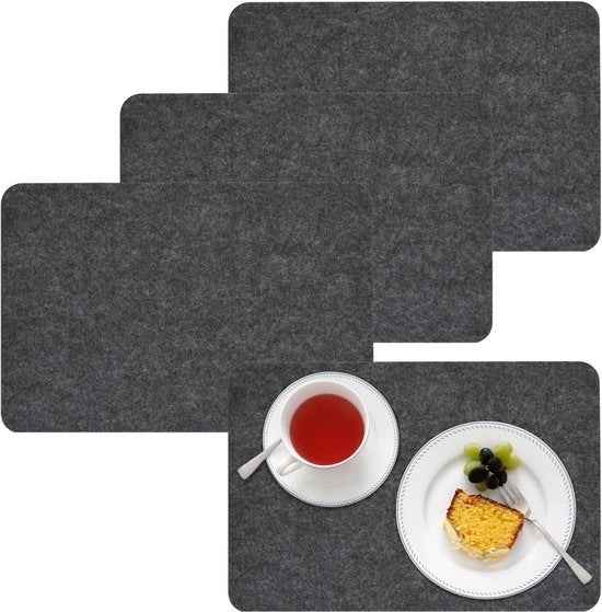 Pacchetto da 4 placemats in velluto spesso - 43x30x05 cm - placemats eleganti per tavolo