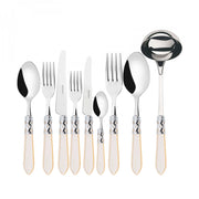 ALADDIN Ghiera Cromata, Posate Set 75 pz, Scatola in Legno Wengè,