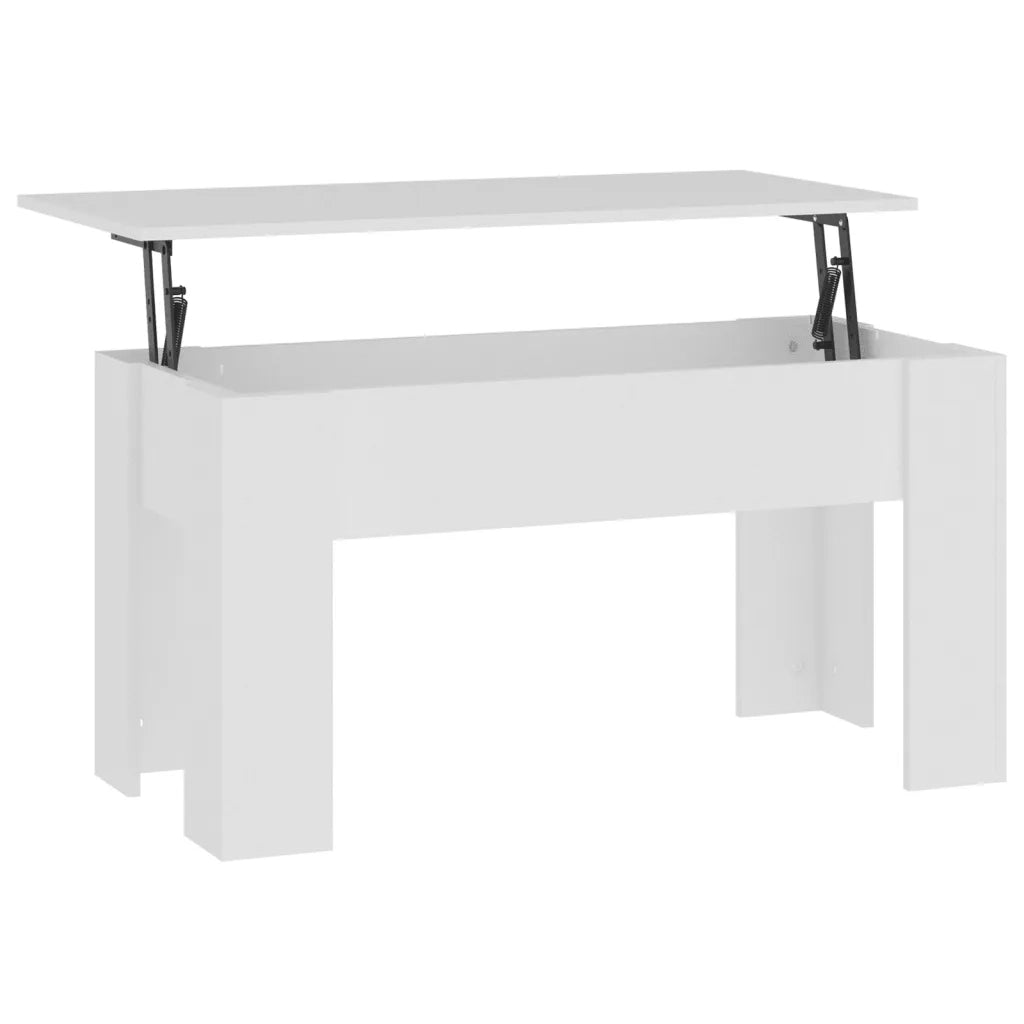Tavolino da Salotto Bianco 101x49x52 cm in Legno Multistrato cod mxl 23894