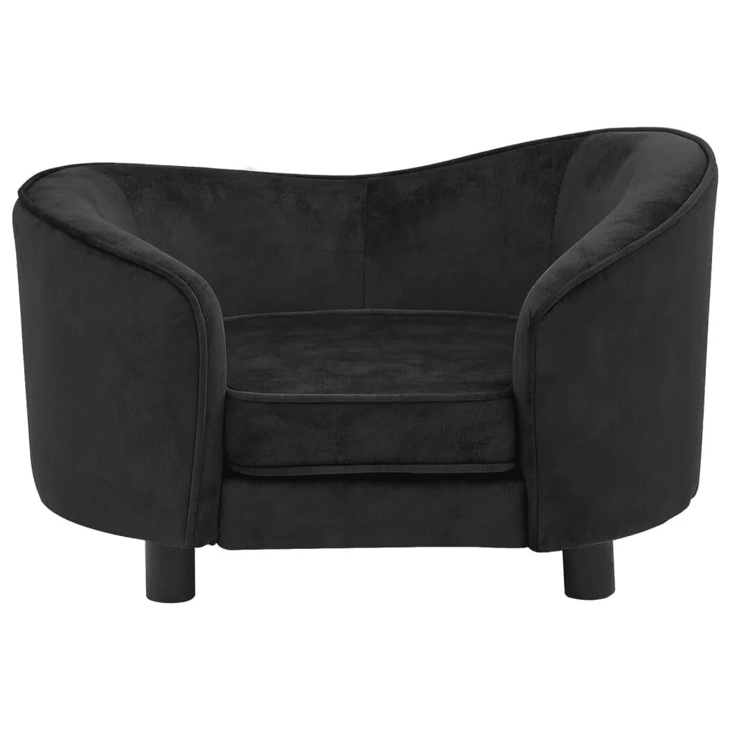 Divano per cani nero 69 cm peluche nero 02_0000203