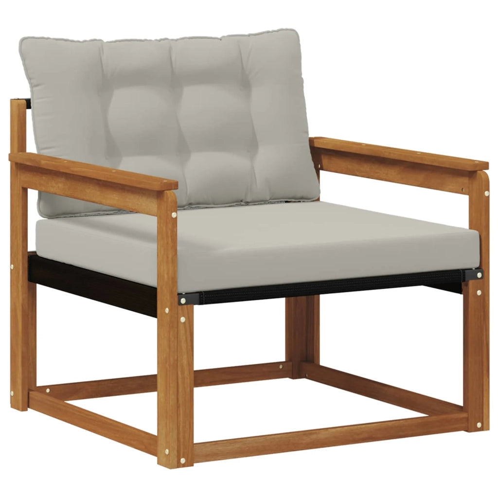 Set di divani da esterno-Sofa da giardino Legno di Acacia Massello e Textilene 341256