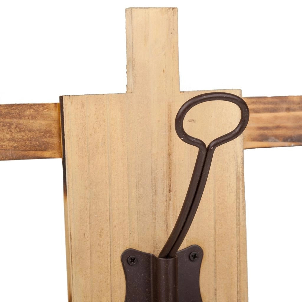 Portabito in legno con 5 ganci 70x10x25h