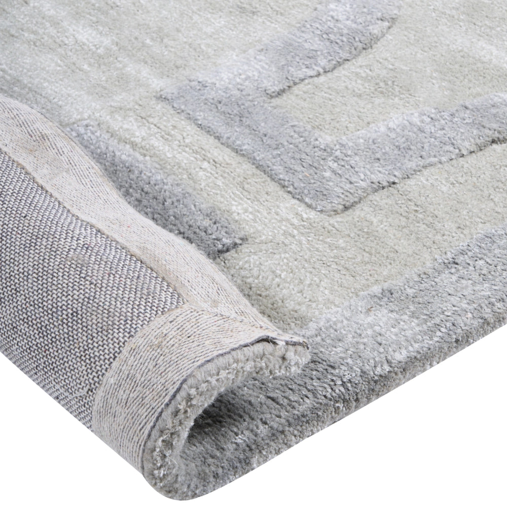 Tappeto di forma rettangolare beige e grigio 160 x 230 cm camera da letto soggiorno