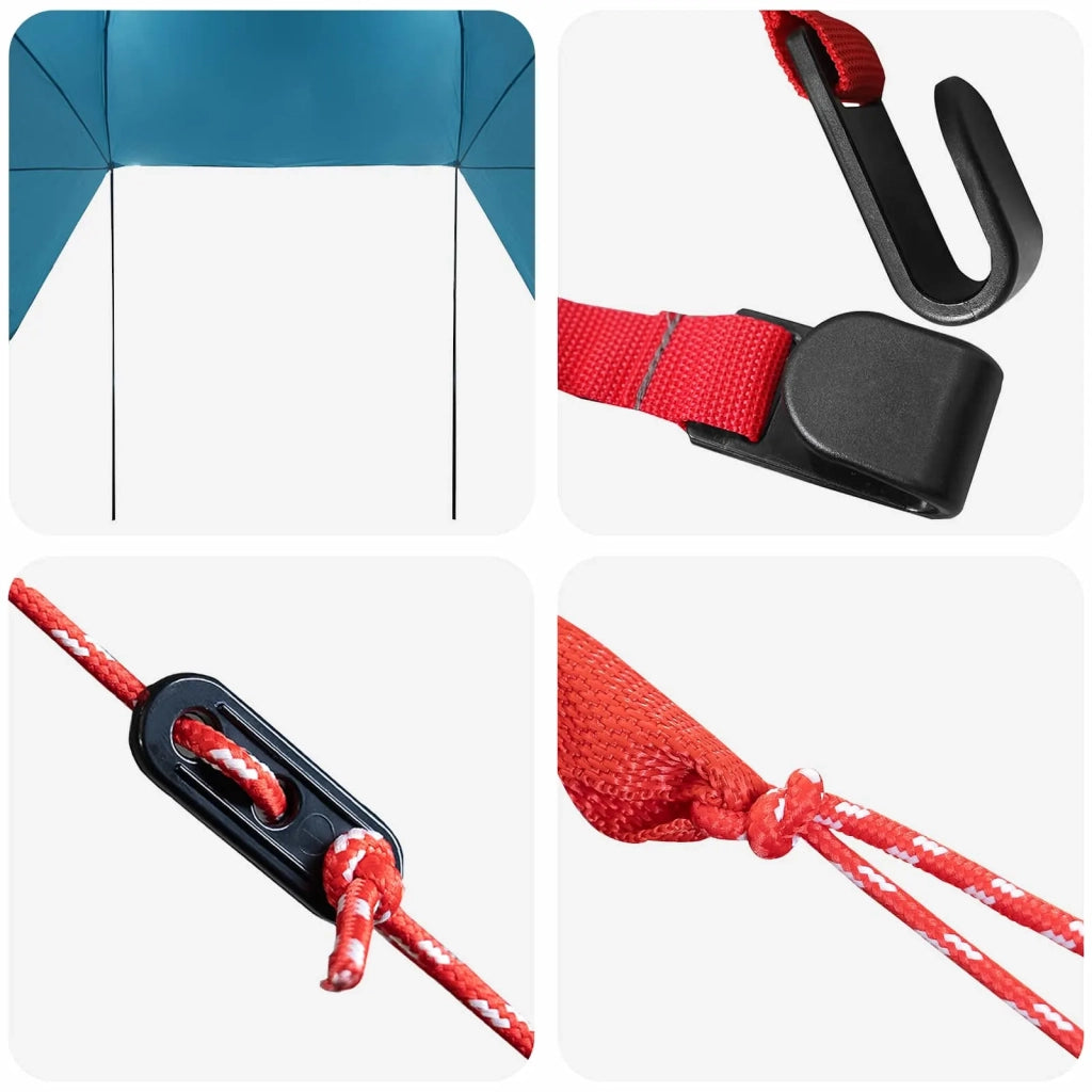Tenda da auto con tetto Blu 350 x 250 cm Poliestere e Acciaio 42028552