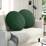 Cuscini per Seduta 2 pcs Verde Scuro Ø60 x 21 cm