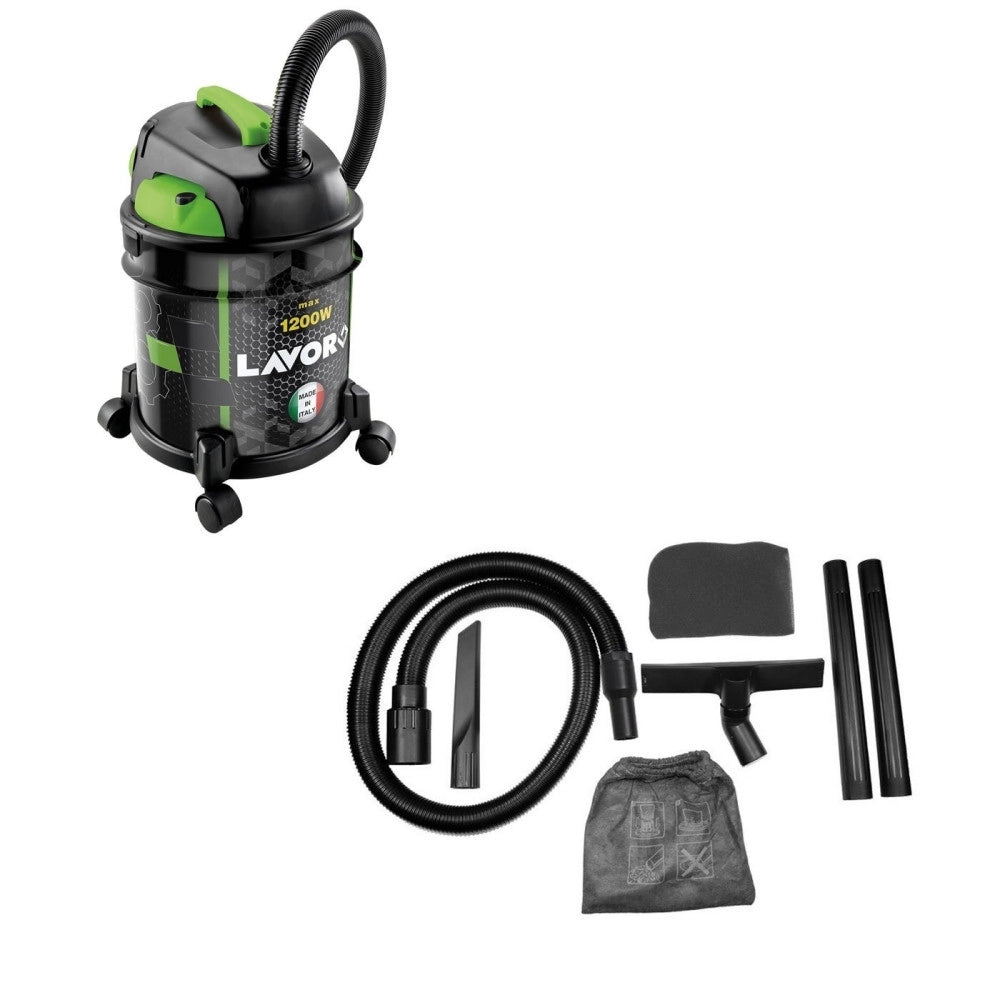 Trade Shop - Bidone Aspiratutto Solidi E Liquidi 1200w Lavor Wash Rudy 1200s 20 Litri -