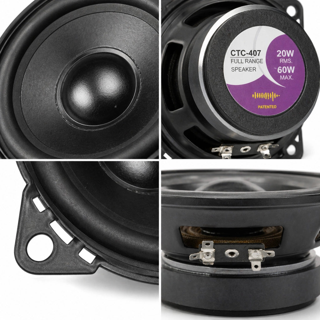 CASSA AUTO ALTOPARLANTE 10 CM 20W RMS 60W MAX SPEAKER AUDIO UNIVERSALE CTC-407