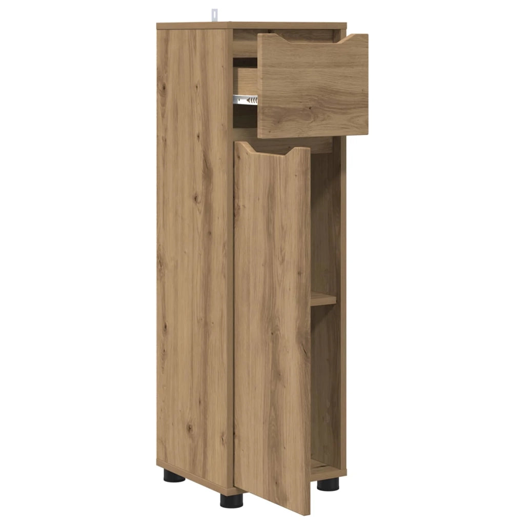 Mobile da Bagno con porta Rovere artigianale 30,5 x 30 x 101 cm 888746