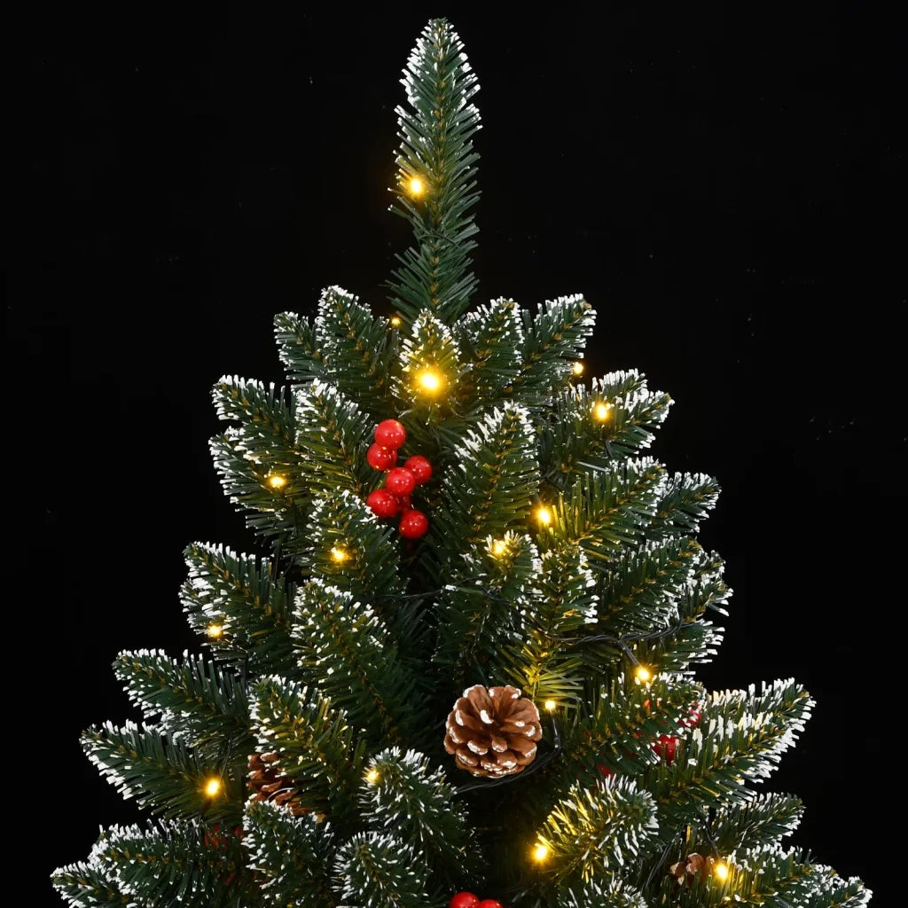 vidaXL Albero di Natale Artificiale Incernierato con 300 LED 180 cm