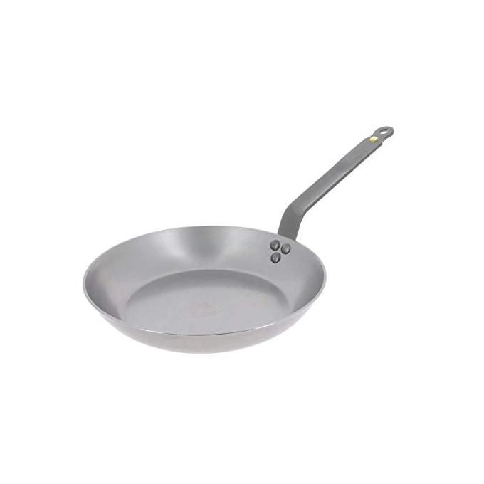 De Buyer 5610.24 Mineral B Padella Multiuso Acciaio Blu Diametro 24 cm Altezza 39 mm Peso 1.39 Kg colore Acciaio inox