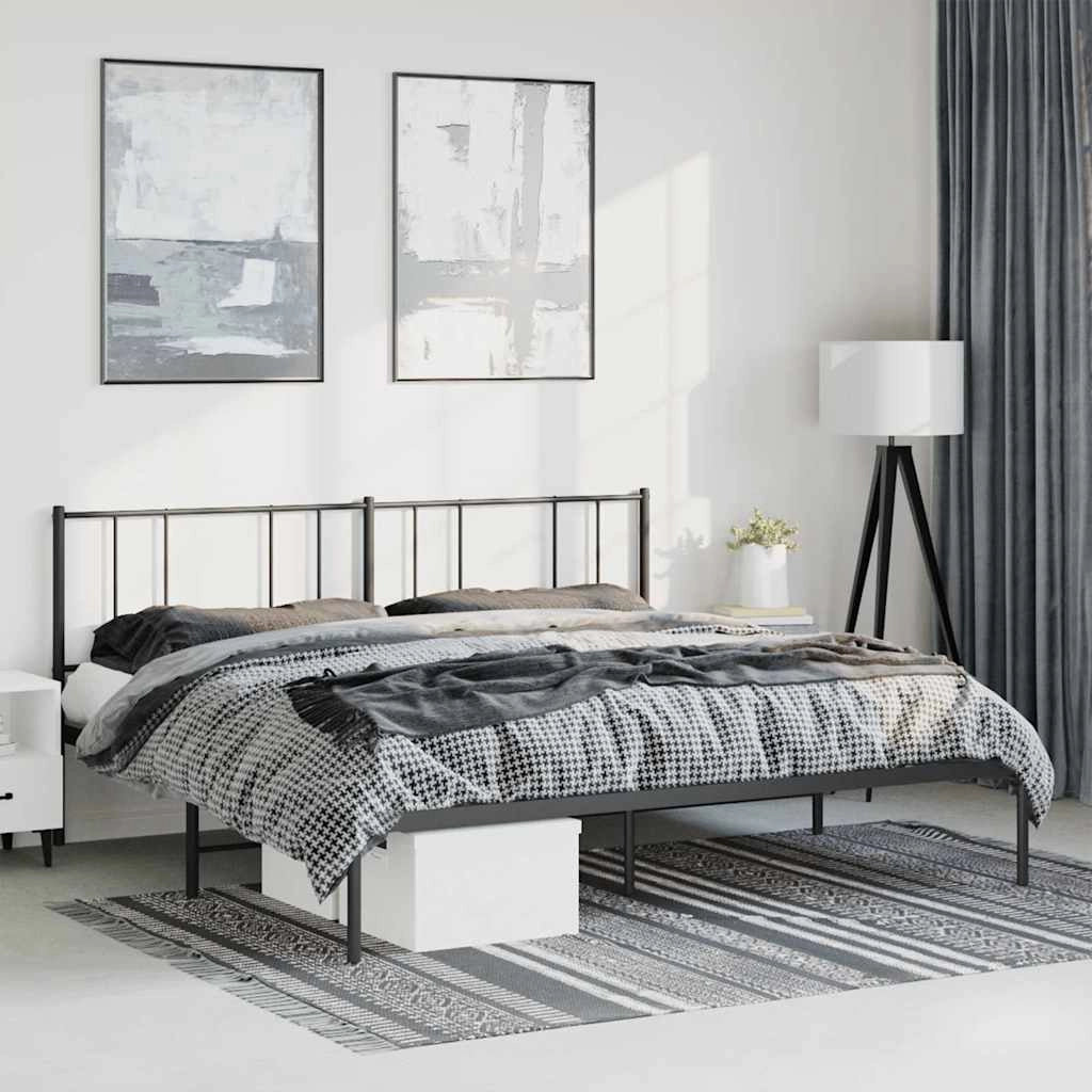 Giroletto con Testiera in Metallo Nero 193x203 cmcod mxl 105492