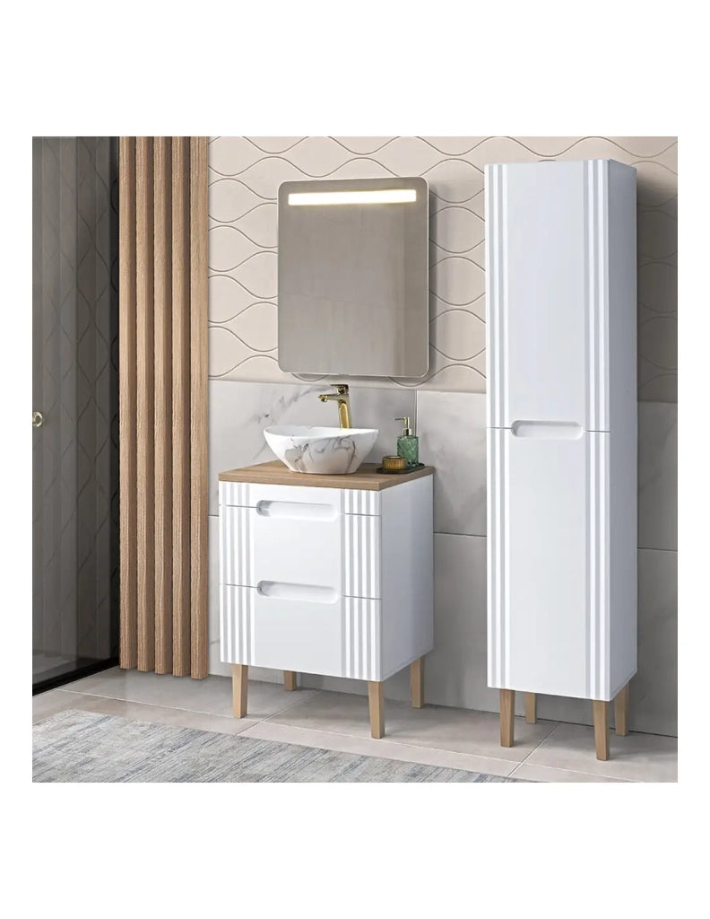 Piano per lavabo ICON 60,4 cm in MDF effetto rovere
