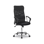 Sedia da ufficio JOY - Tessuto a rete nero - Altezza regolabile 109-119 cm - Ergonomica e di design