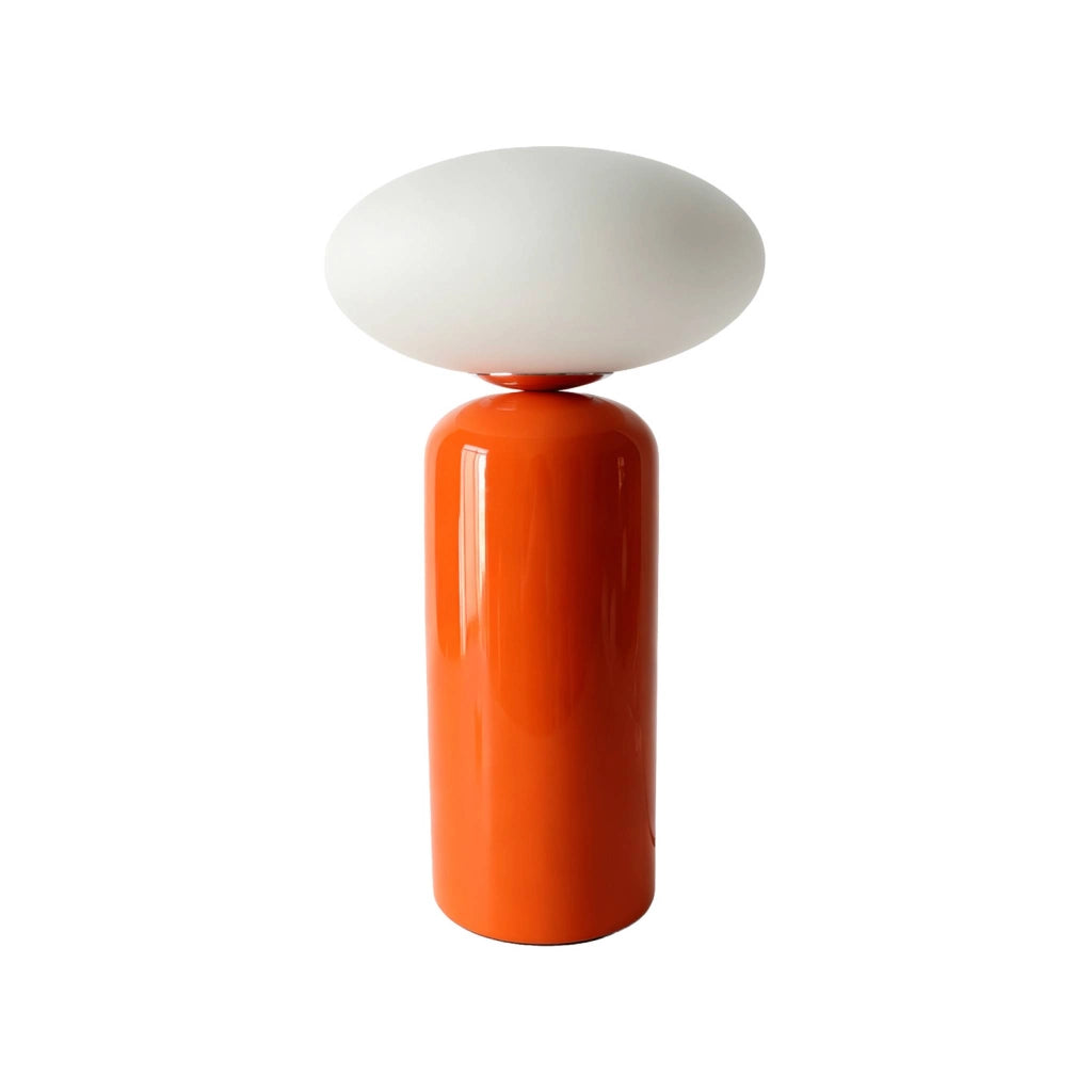 Lampada da tavolo da interno in ceramica e vetro ø25cm, arancione