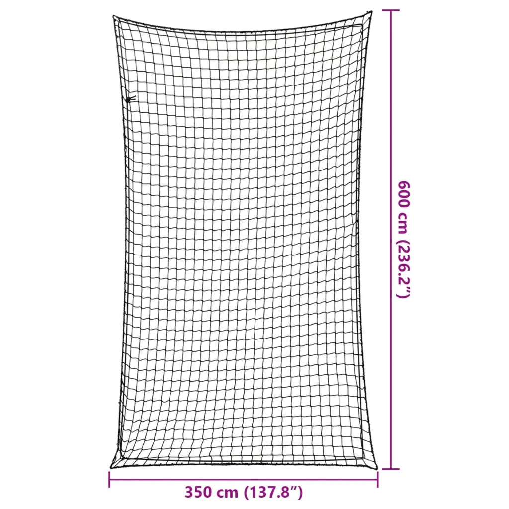Rete di protezione per rimorchio ancoraggio per carichi portapacchi con corda elastica 6 x 35 m PP nero 02_0042234