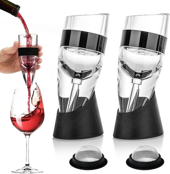 Set di Lampade e Caraffe per Vino - 2 pezzi con Standard e Filtro per Vino Rosso