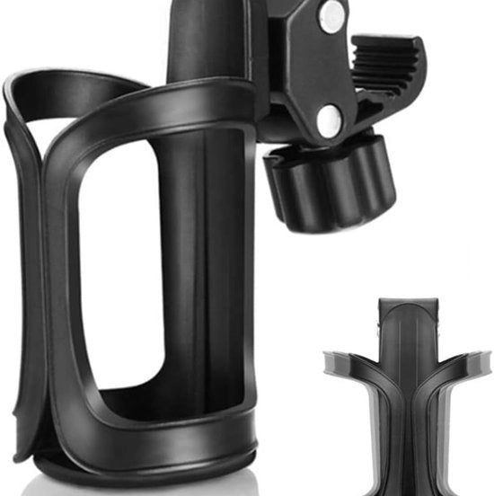 Porta bicchieri girevole 360° - Universale - Adatto per passeggini, biciclette, sedia a rotelle e scooter
