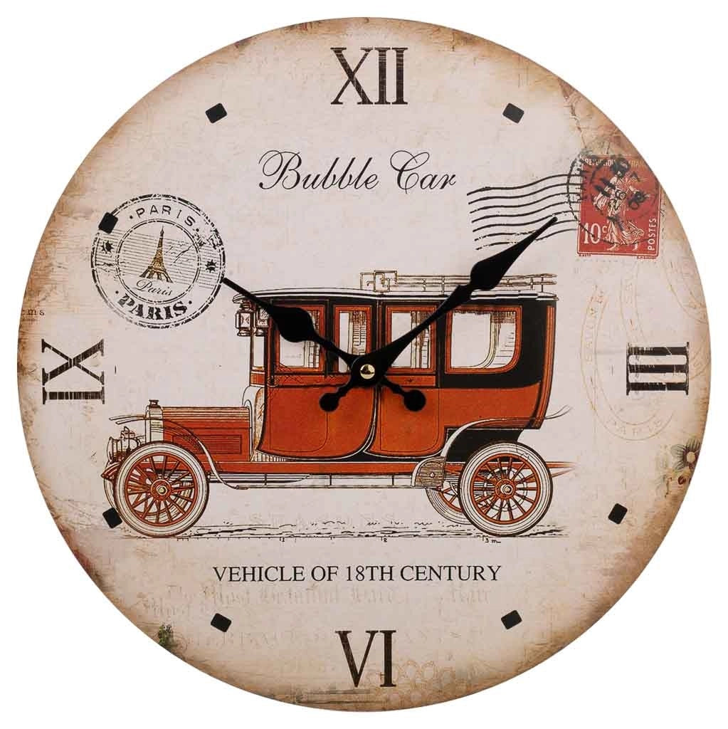 Orologio da parete in legno bianco d34x2h
