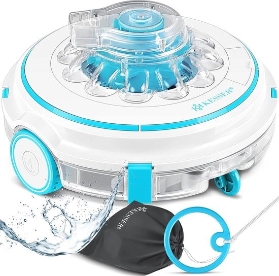 Robot per piscina Apparecchiatura di pulizia Sistema a batteria per piscine fino a 80m² - Aspirapolvere a pavimento senza cavo automatico e completo