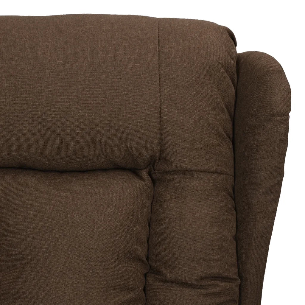 Poltrona Reclinabile in Tessuto Marrone 339052
