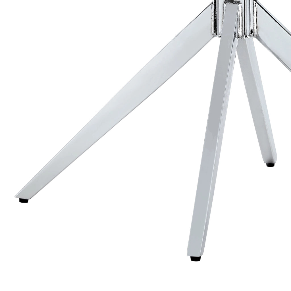 Set 2 sedie da pranzo girevoli a 360° in PU bianco HAVRYA