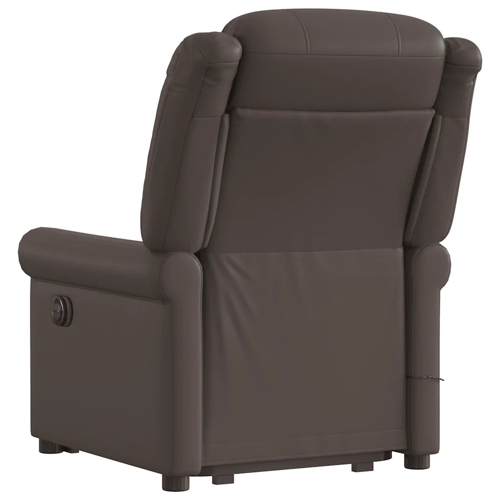 Poltrona Alzapersona Massaggiante Elettrica Marrone Similpelle 3303425