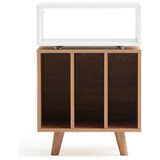 NorStone NORSTO70AWTOK Stockholm 700 Mobile Hi-Fi per Vinili e Giradischi 3 Sezioni 48x70x40 cm colore Bianco Rovere Chiaro