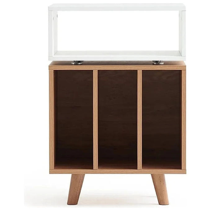 NorStone NORSTO70AWTOK Stockholm 700 Mobile Hi-Fi per Vinili e Giradischi 3 Sezioni 48x70x40 cm colore Bianco Rovere Chiaro