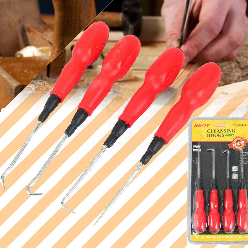 Trade Shop - Kit Set 4 Pz Cacciavite Cacciaviti Con Mini Uncino Incisori Punteruolo Utensile -
