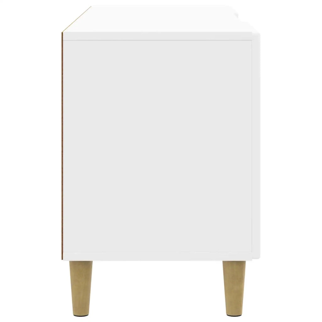 Mobile TV Bianco Lucido 102 x 34,5 x 50 cm Legno ingegnerizzato