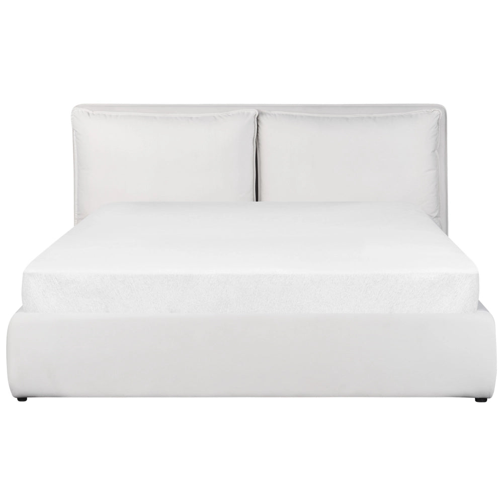 Letto matrimoniale colore bianco crema con vano contenitore 160 x 200 cm camera da letto moderna