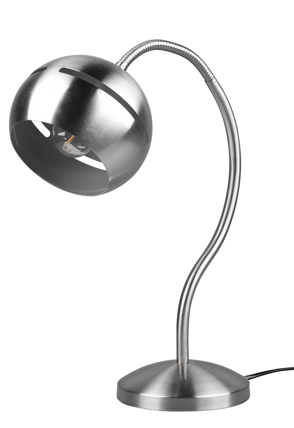 Lampada da Tavolo da Interno Attacco E14 in Metallo Nichel Satinato