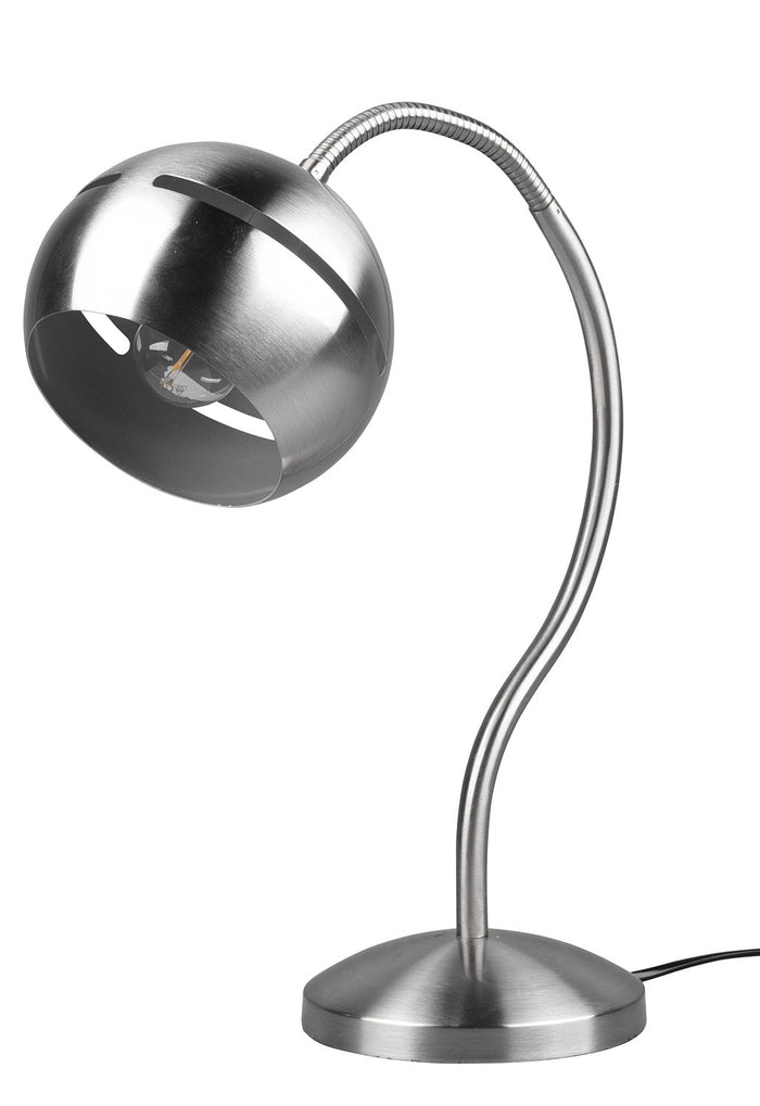 Lampada da Tavolo da Interno Attacco E14 in Metallo Nichel Satinato