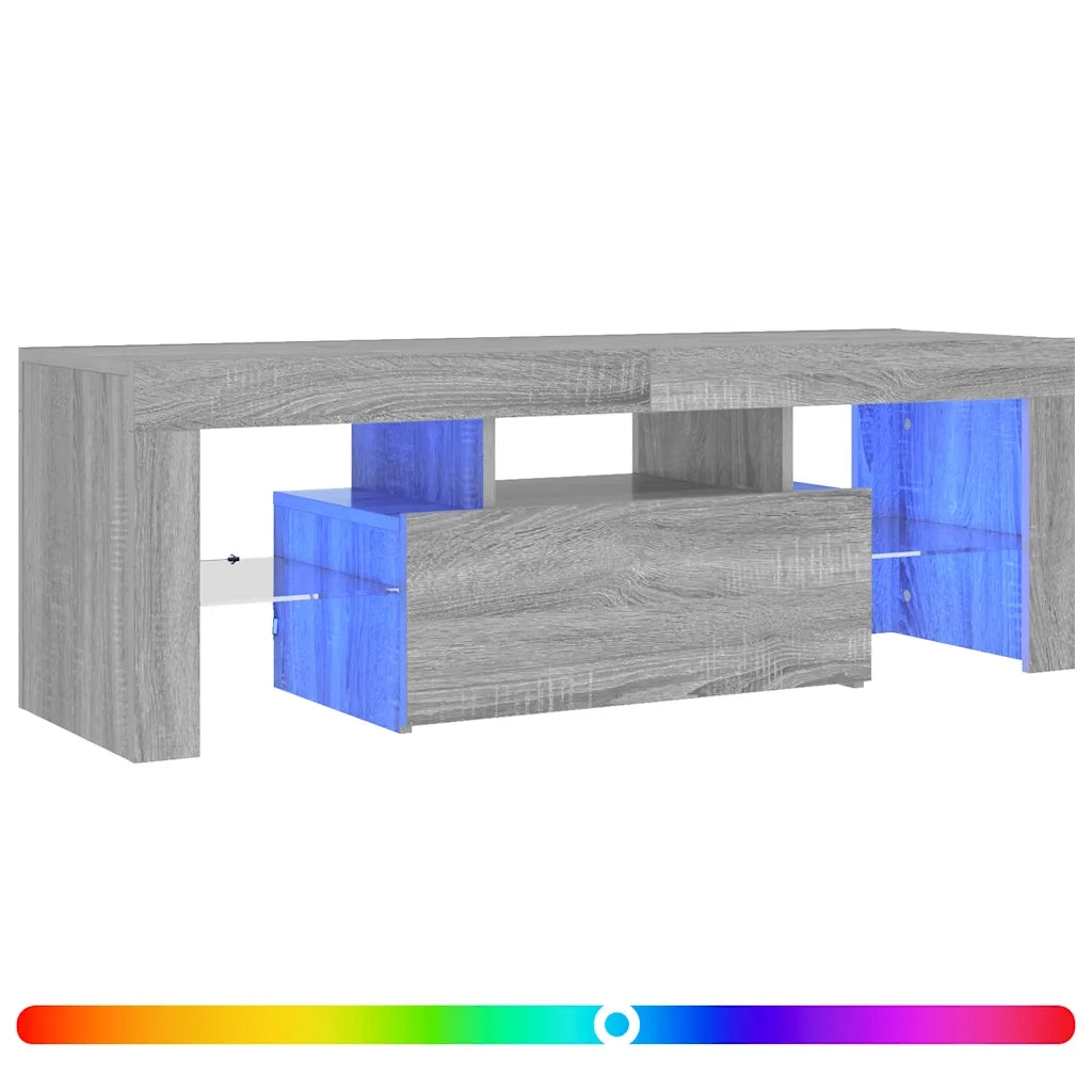 Mobile TV | Armadietto TV | Mobile Porta TV con Luci LED Grigio Sonoma 120x35x40 cmcm