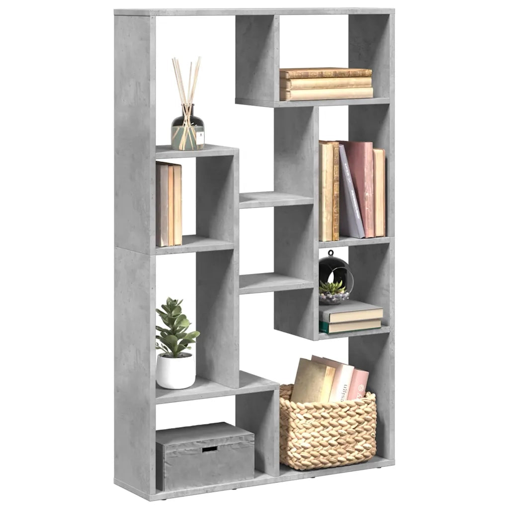 Libreria Grigio Cemento 72x20x120,5 cm in Truciolato 858159