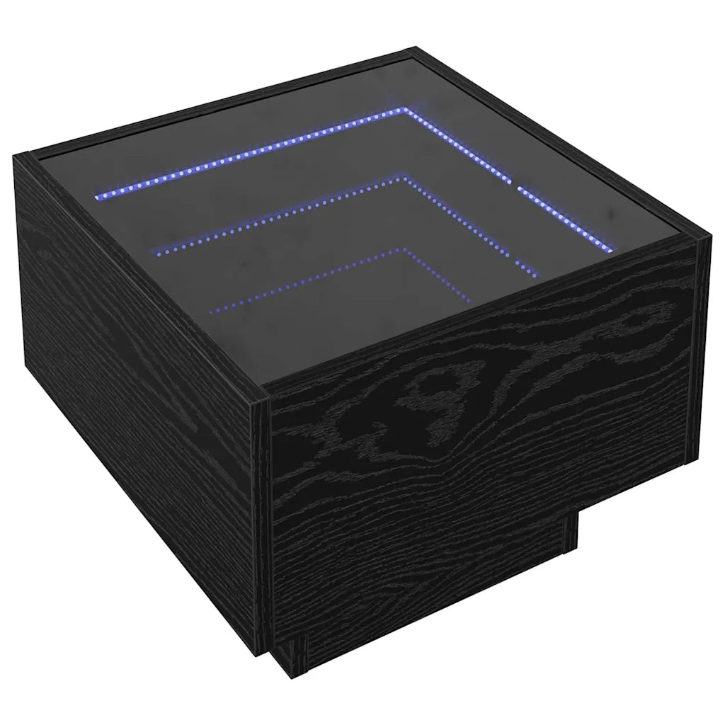 vidaXL Armadio con luci a corde decorative Rovere nero 40 x 40 x 30 cm