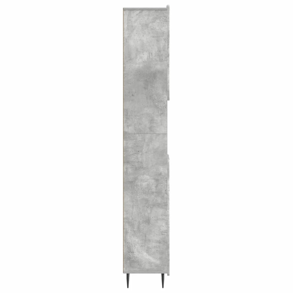 Armadio da Bagno con Ripiano Aperto ZWOLLE Grigio Cemento 896378