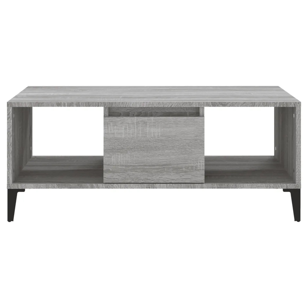 Tavolino Salotto Grigio Sonoma 90x50x36,5 cm Legno Multistrato 821074