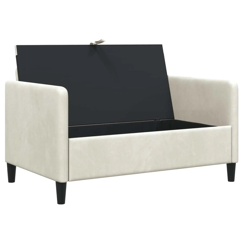 Divano con Storage Crema 122 x 78 x 87 cm Poliestere 42036913