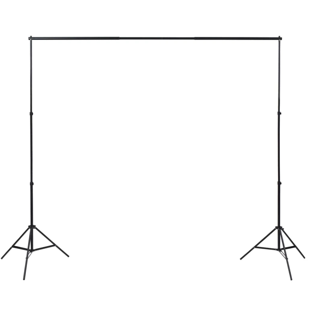 Kit studio fotografico professionale e 3 fondali in cotone regolabili 3 x 5 m 02_0001518