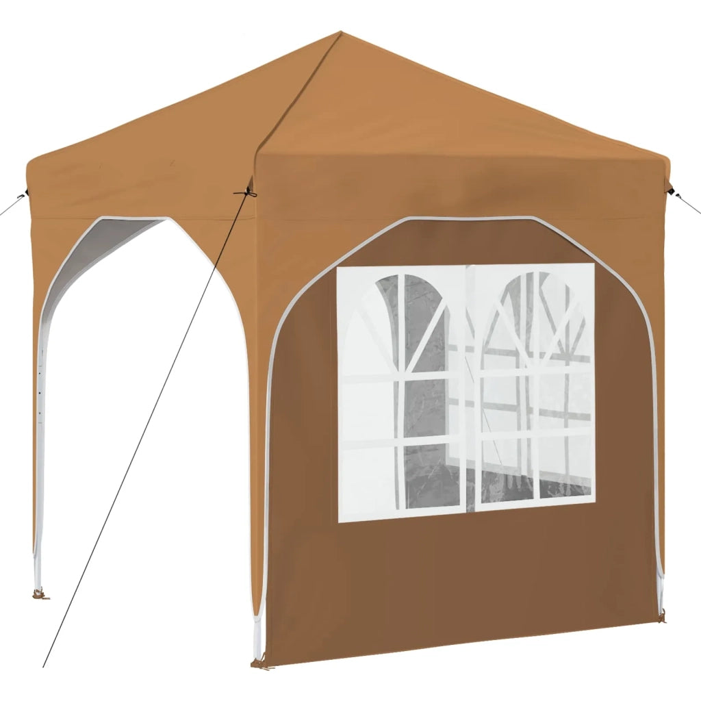 Tenda per feste a pop-up-Gazebo 192 x 192 x 245 cm Beige 906694