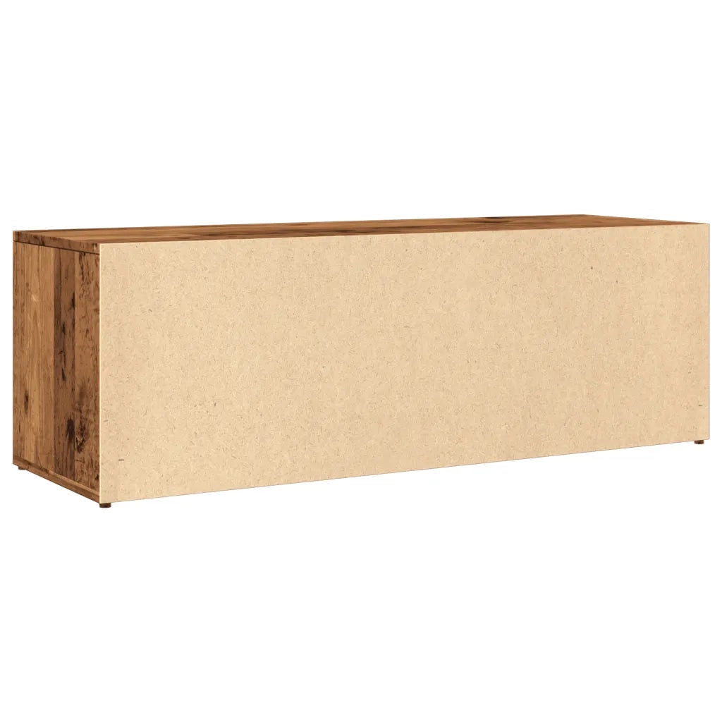 Panchina con Scarpiera-Mobile per scarpe Legno Antico 105x35x35 cm in Truciolato