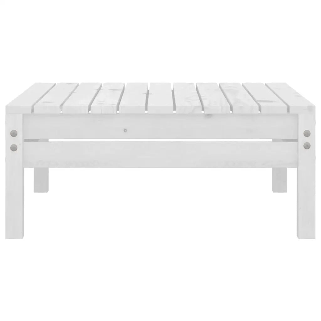 Poggiapiedi da Giardino Bianco in Legno Massello di Pino cod mxl 43716