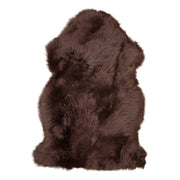 Tappeto Asimmetrico Lambskin 2, Marrone, Vera Pelle di Agnello, 85x50x5 cm
