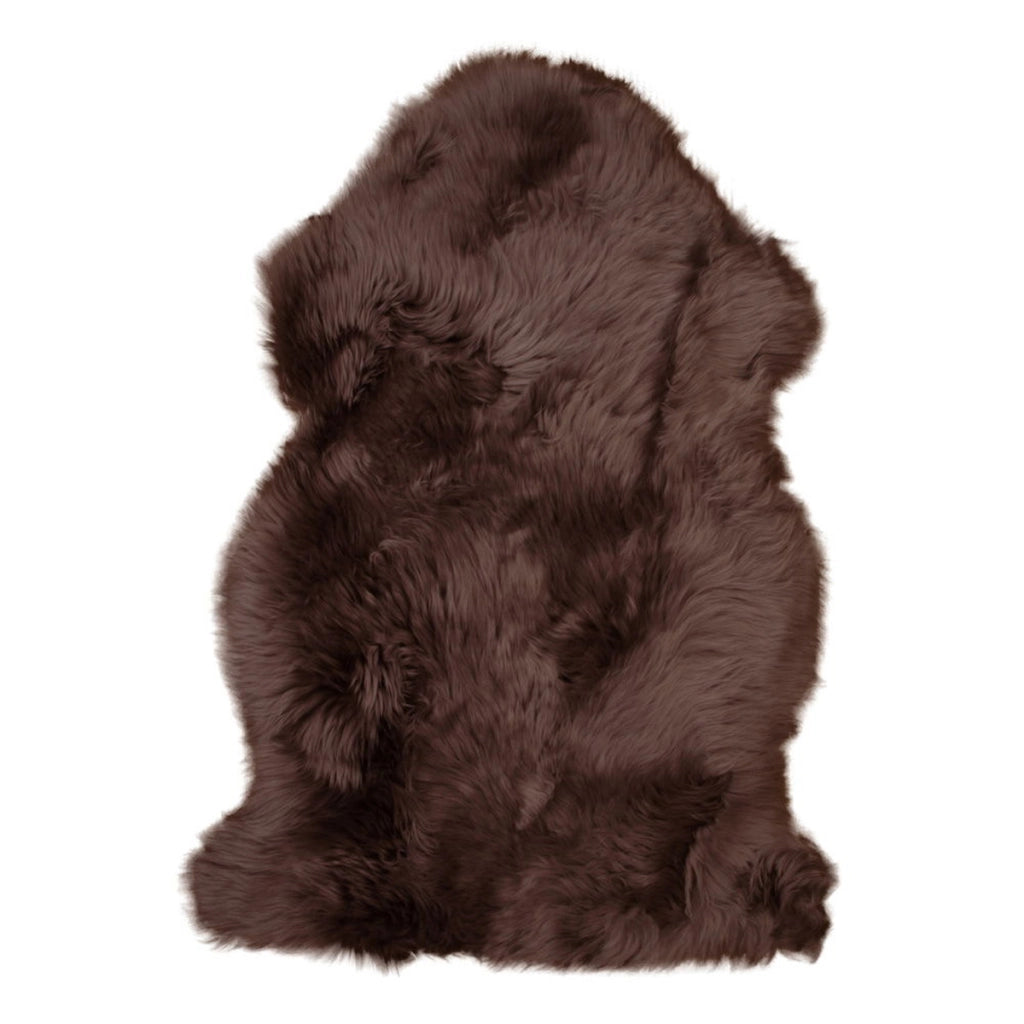 Tappeto Asimmetrico Lambskin 2, Marrone, Vera Pelle di Agnello, 85x50x5 cm