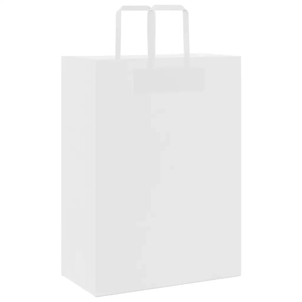 vidaXL Sacchetti di Carta 50 pz con Manici Bianchi 32x17x44 cm