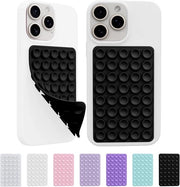 Accessori per smartphone neri | 2 pezzi confezionati, silicone, morsetti silicone, a doppia faccia, senza fili, accessori per smartphone, una presa forte, per selfie e video, neri