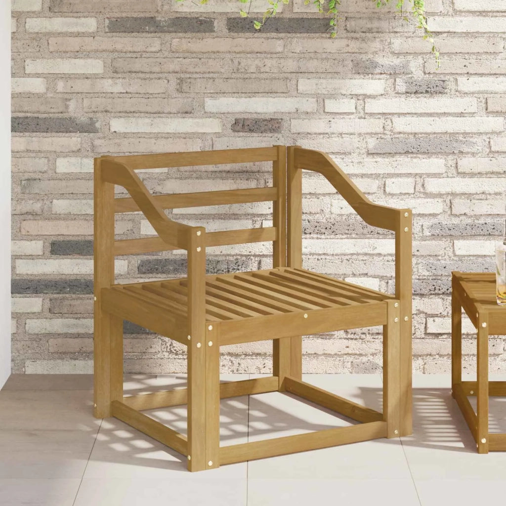 Set di divani da esterno Legno di Acacia Massello Bianco 3438988